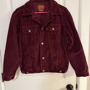 American Eagle Burgundy Corduroy Jacket